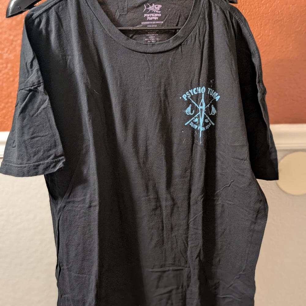 Psycho Tuna Black Graphic Tee for Men